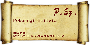 Pokornyi Szilvia névjegykártya